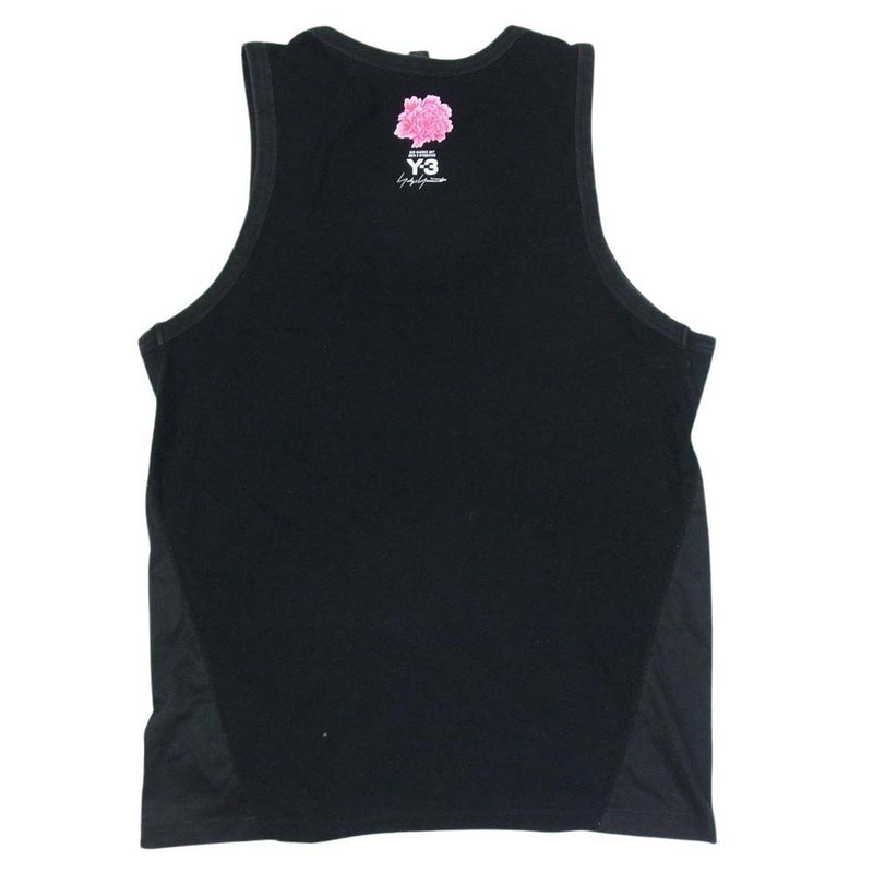 Y-3 Yohji Yamamoto ワイスリー ヨウジヤマモト DN8820 Sateen Mix Tank サテンミックス リブ タンクトップ ブラック系 XL【中古】