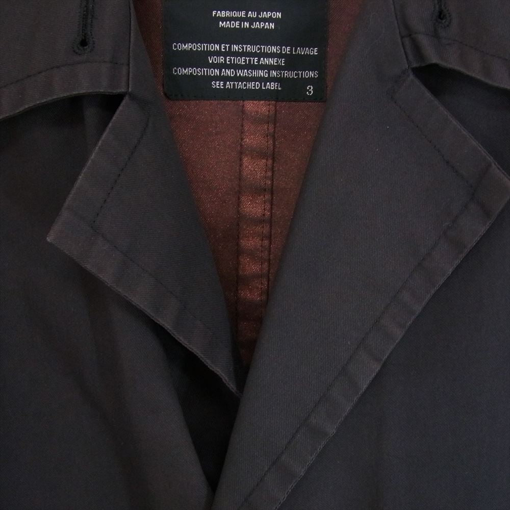 Y's Yohji Yamamoto ワイズ ヨウジヤマモト YE-C03-019 コットン オーバーサイズ ライトウェイト ロングコート ブラック系 3【中古】