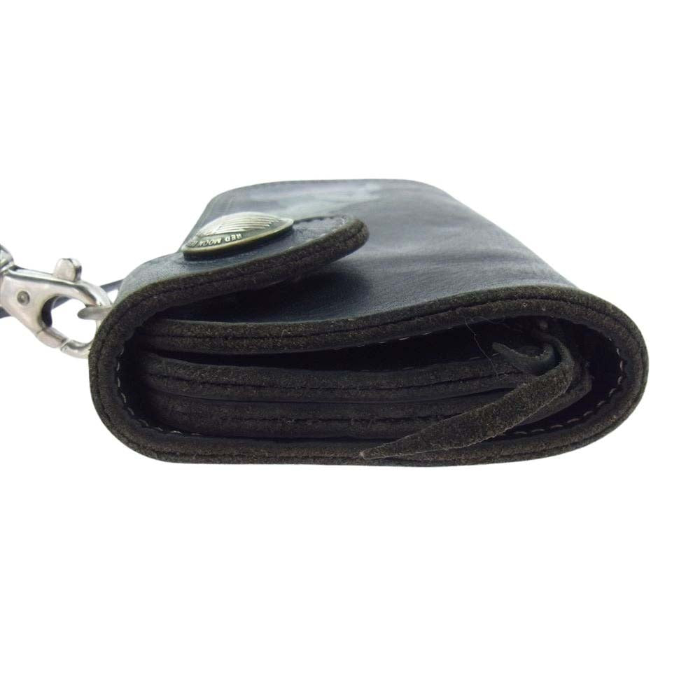 REDMOON レッドムーン コンチョ レザー ロングウォレット ブラック系【中古】