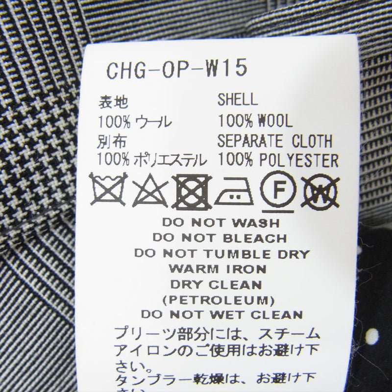 ファセッタズム CHG-OP-WI5 異素材切替 ドッキング アシンメトリー ドット チェック ワンピース ブラック系 1【中古】