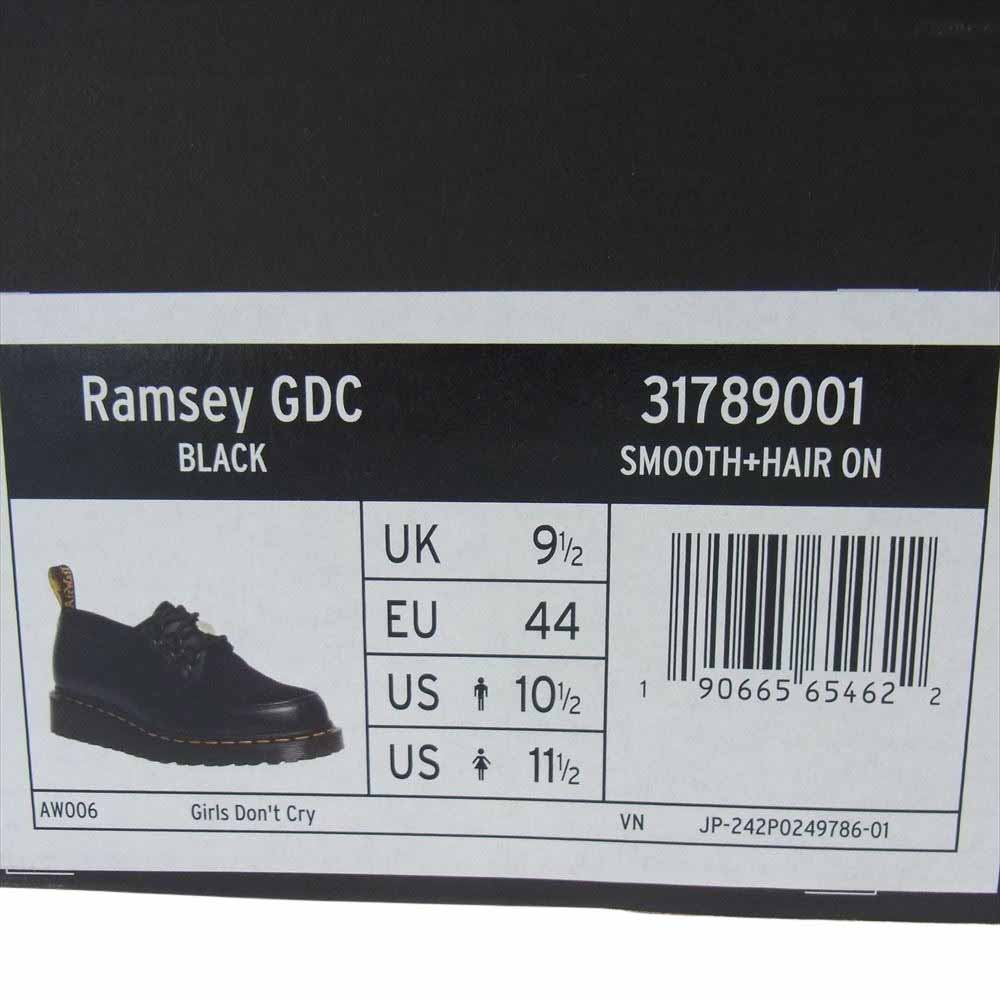 Dr.Martens ドクターマーチン 31789001 GIRLS DON’T CRY Ramsey GDC ガールズドントクライ ラムジークリーパーシューズ ブラック系 UK　91/2【新古品】【未使用】【中古】