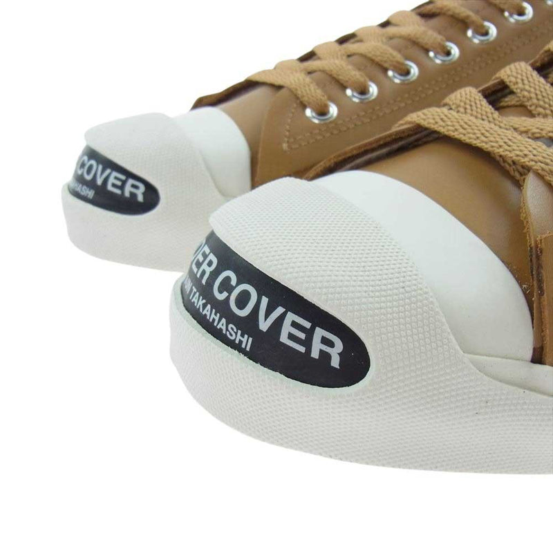 UNDERCOVER アンダーカバー 24AW UC2D9F02 TOE LOGO LEATHER SNEAKERS トゥ ロゴ レザー ローカット スニーカー ライトブラウン系 L【極上美品】【中古】