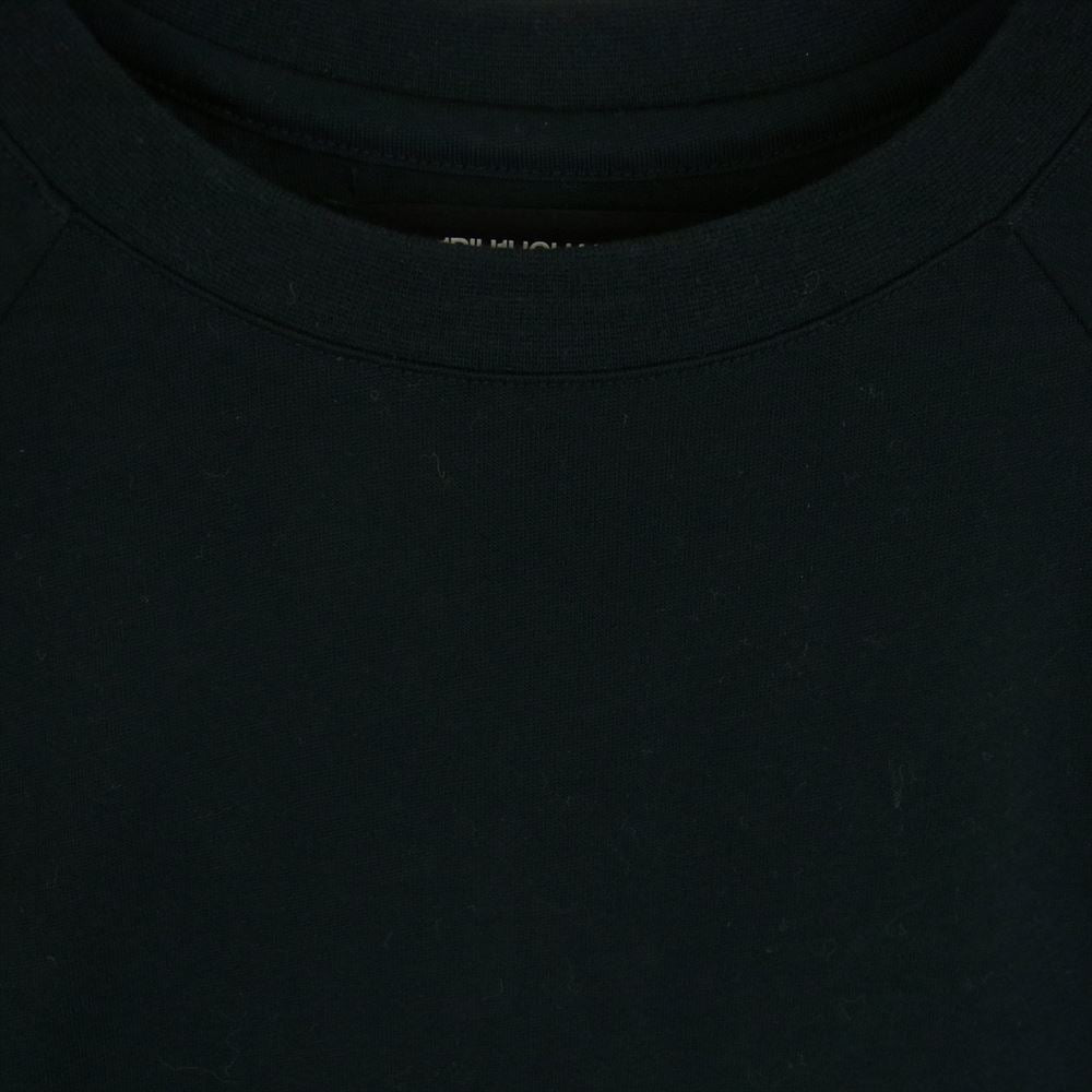 1piu1uguale3 ウノピュウノウグァーレトレ UST-24048SZ RELAX リラックス ラインストーン 袖 ロゴ 半袖 Tシャツ ブラック系 M【美品】【中古】