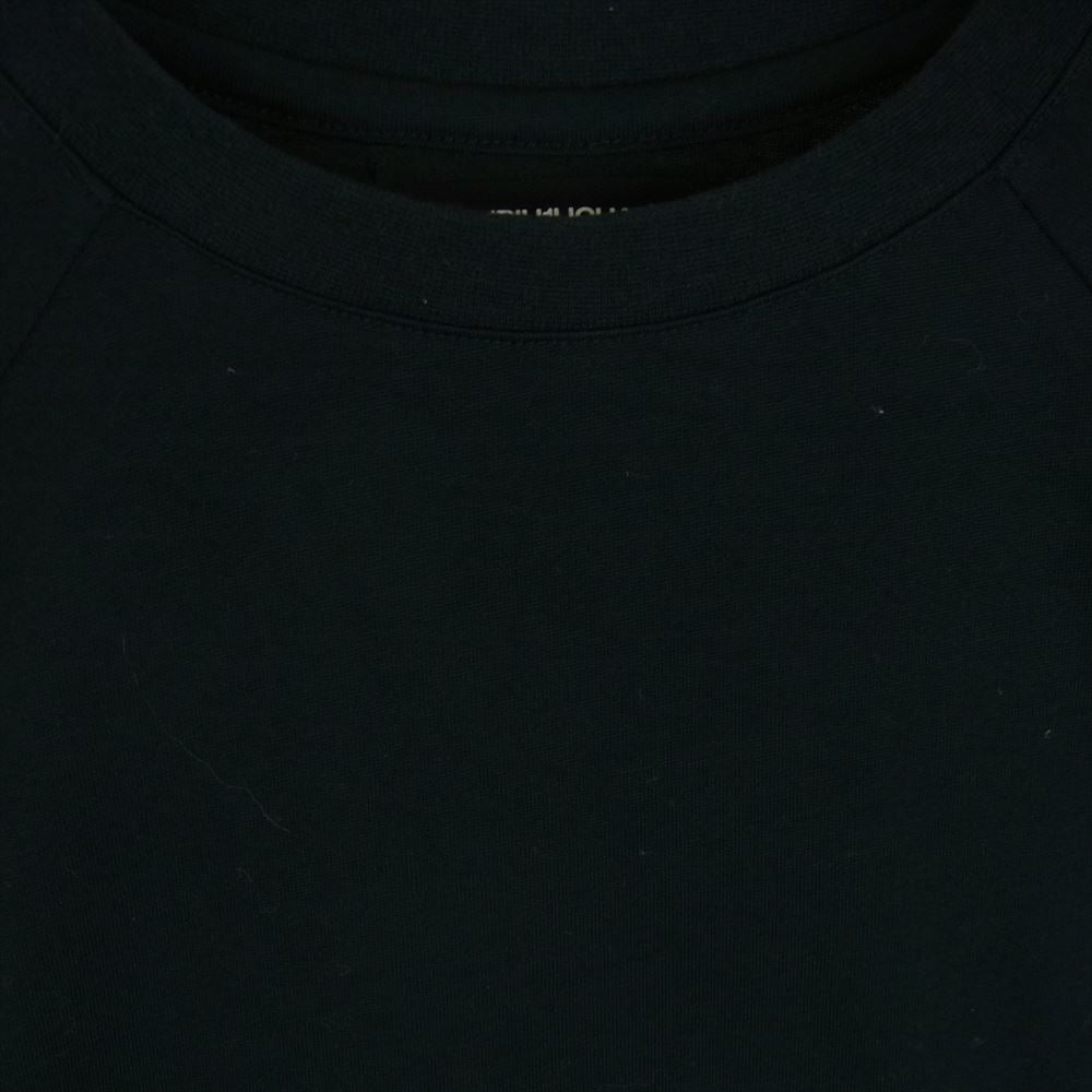 1piu1uguale3 ウノピュウノウグァーレトレ UST-24048SZ RELAX リラックス ラインストーン 袖 ロゴ 半袖 Tシャツ ブラック系 M【美品】【中古】