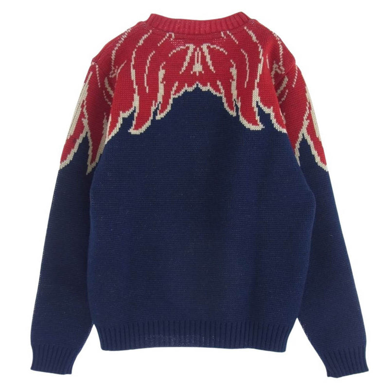 TENDERLOIN テンダーロイン 15AW WING KNIT SWEATER ウィング ウール ニット セーター ブルー系 レッド系【中古】