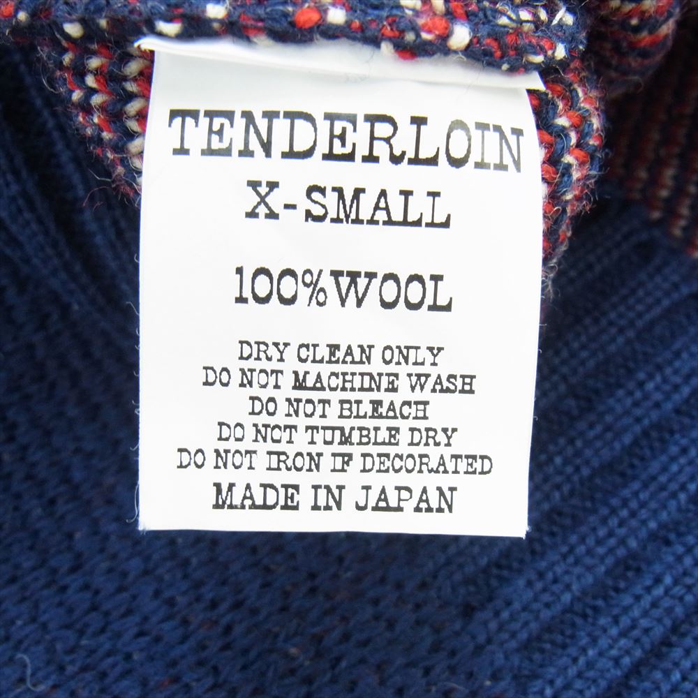 TENDERLOIN テンダーロイン 15AW WING KNIT SWEATER ウィング ウール ニット セーター ブルー系 レッド系【中古】