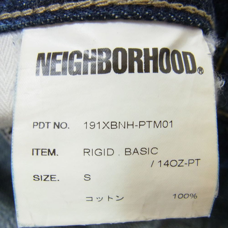 NEIGHBORHOOD ネイバーフッド 19SS 191XBNH-PTM01 RIGID BASIC 14OZ-PT リジッド ベーシック 赤耳 セルビッジ デニムパンツ インディゴブルー系 S【中古】