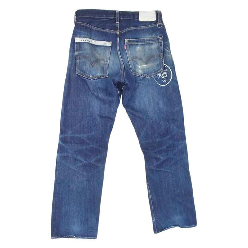 FRAGMENT DESIGN フラグメントデザイン  FM250-0002  × Levis リーバイス Fenom フェノム バックプリント藤原ヒロシ デニムパンツ インディゴブルー系 S【中古】