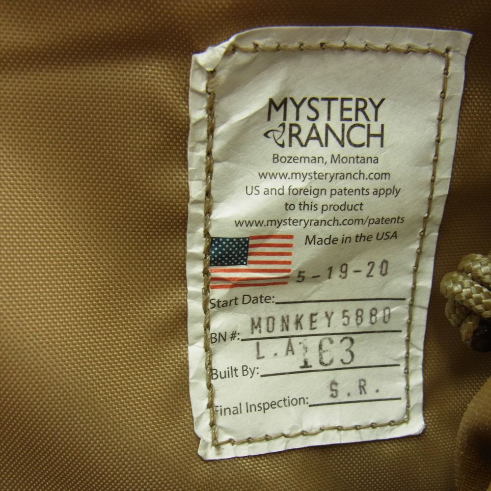 MYSTERY RANCH ミステリーランチ USA製 MONKEY 5880 ウエスト バッグ ベージュ系【中古】