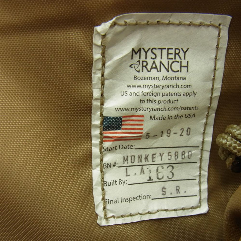 MYSTERY RANCH ミステリーランチ USA製 MONKEY 5880 ウエスト バッグ ベージュ系【中古】