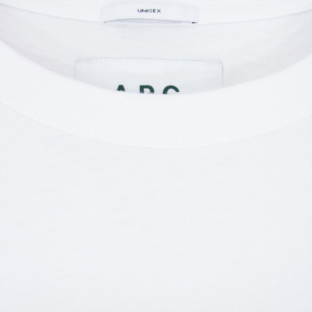 A.P.C. アーペーセー × LACOSTE ラコステ RELAXED FIT COTTON JERSEY T-SHIRT フロッキー ロゴ プリント リラックス フィット コットンジャージー 半袖 Tシャツ ホワイト系 XXL【中古】