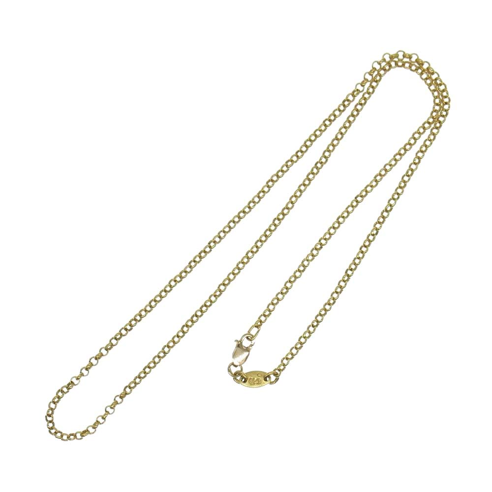 CHROME HEARTS クロムハーツ（原本無） 22K NECKCHAIN R16 16inch ネックレス ロールチェーン 16インチ ゴールド系【中古】