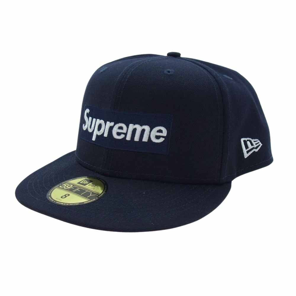 Supreme シュプリーム 21AW × New Era No Comp Box Logo CAP Black ニューエラ ボックスロゴ キャップ  ネイビー系 8(63.5cm)【中古】