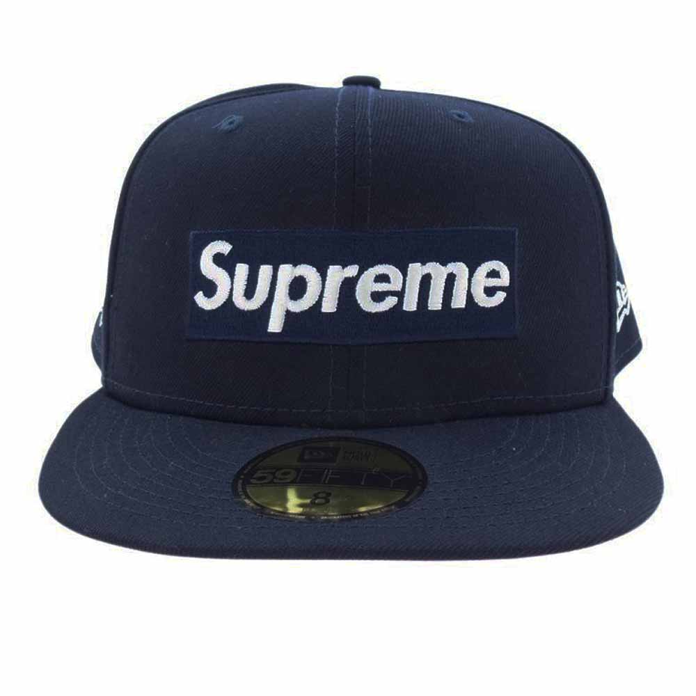 Supreme シュプリーム  21AW × New Era No Comp Box Logo CAP Black ニューエラ ボックスロゴ キャップ ネイビー系 8(63.5cm)【中古】