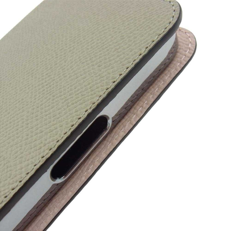 ボナベンチュラ BBDT14PL-IVET BLITED DIARY CASE 手帳型 レザー スマホケース iPhone 14 plus ベージュ系 ピンク系【美品】【中古】