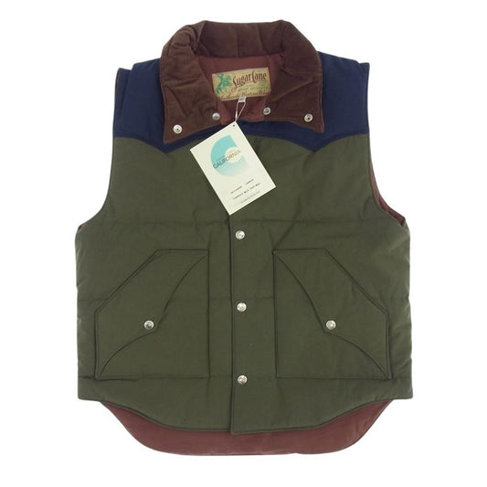 SUGAR CANE シュガーケーン SC15400 T/C PADDING VEST 中綿 パディングベスト グリーン カーキ系 L【新古品】【未使用】【中古】