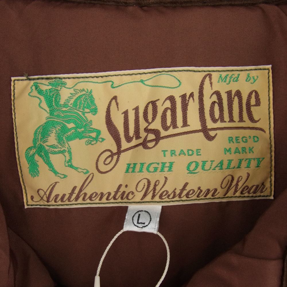 SUGAR CANE シュガーケーン SC15400 T/C PADDING VEST 中綿 パディングベスト グリーン カーキ系 L【新古品】【未使用】【中古】