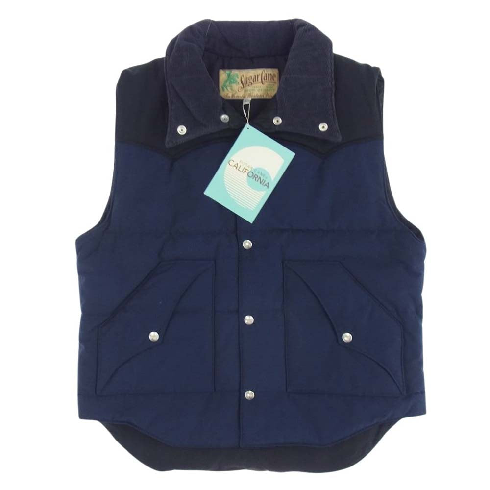 SUGAR CANE シュガーケーン SC15400 T/C PADDING VEST 中綿 パディングベスト ネイビー ネイビー系 L【新古品】【未使用】【中古】