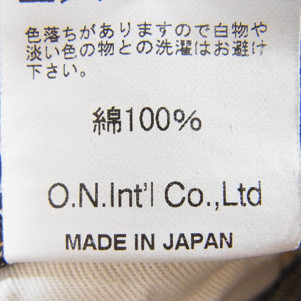 鬼デニム ONI622-14KBE 14oz. Indigo x Beige Relax Tapered 青鬼 リラックス テーパード ボタンフライ デニム パンツ インディゴブルー系 32【中古】