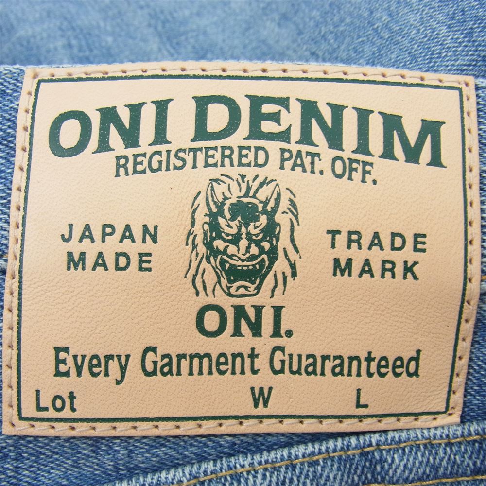 鬼デニム ONI-121S-ishikawadai 15oz 石川台 ストレッチ デニム bボタンフライ リラックステーパード インディゴブルー系 31【新古品】【未使用】【中古】