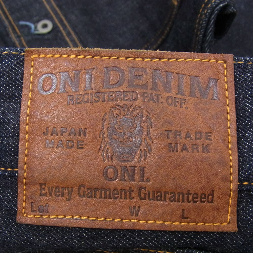 鬼デニム ONI-107 Low Tension Denim 15oz Bush Pants ローテンション デニム ブッシュ パンツ ボタンフライ インディゴブルー系 M【美品】【中古】