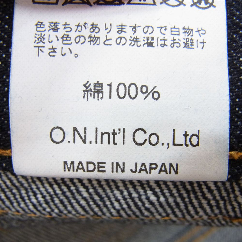 鬼デニム ONI-107 Low Tension Denim 15oz Bush Pants ローテンション デニム ブッシュ パンツ ボタンフライ インディゴブルー系 M【美品】【中古】