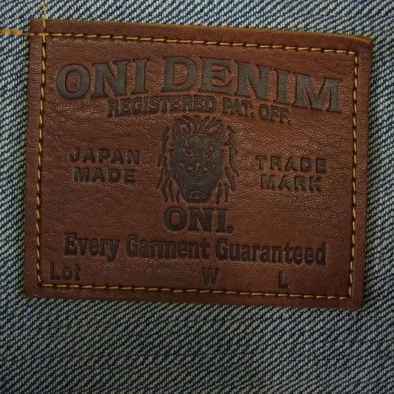 鬼デニム ONI-02516P-OFBD 13.7oz オールド フェード ブルーデニム 2nd タイプ ジャケット インディゴブルー系 42【美品】【中古】