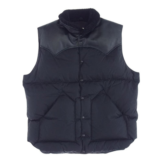 ロッキーマウンテンフェザーベッド  200-192-02 CHRISTY VEST クリスティー ダウンベスト 襟ボア ブラック系 44【新古品】【未使用】【中古】