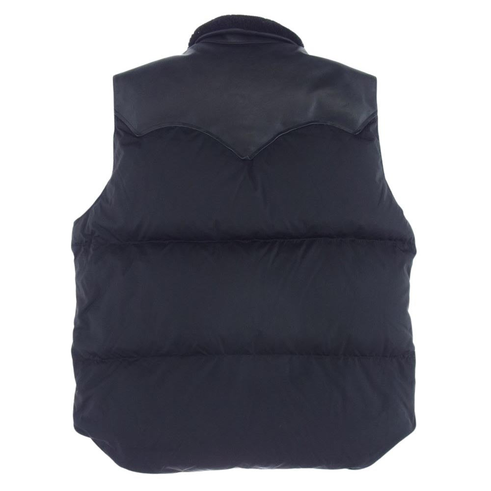 ロッキーマウンテンフェザーベッド  200-192-02 CHRISTY VEST クリスティー ダウンベスト 襟ボア ブラック系 44【新古品】【未使用】【中古】
