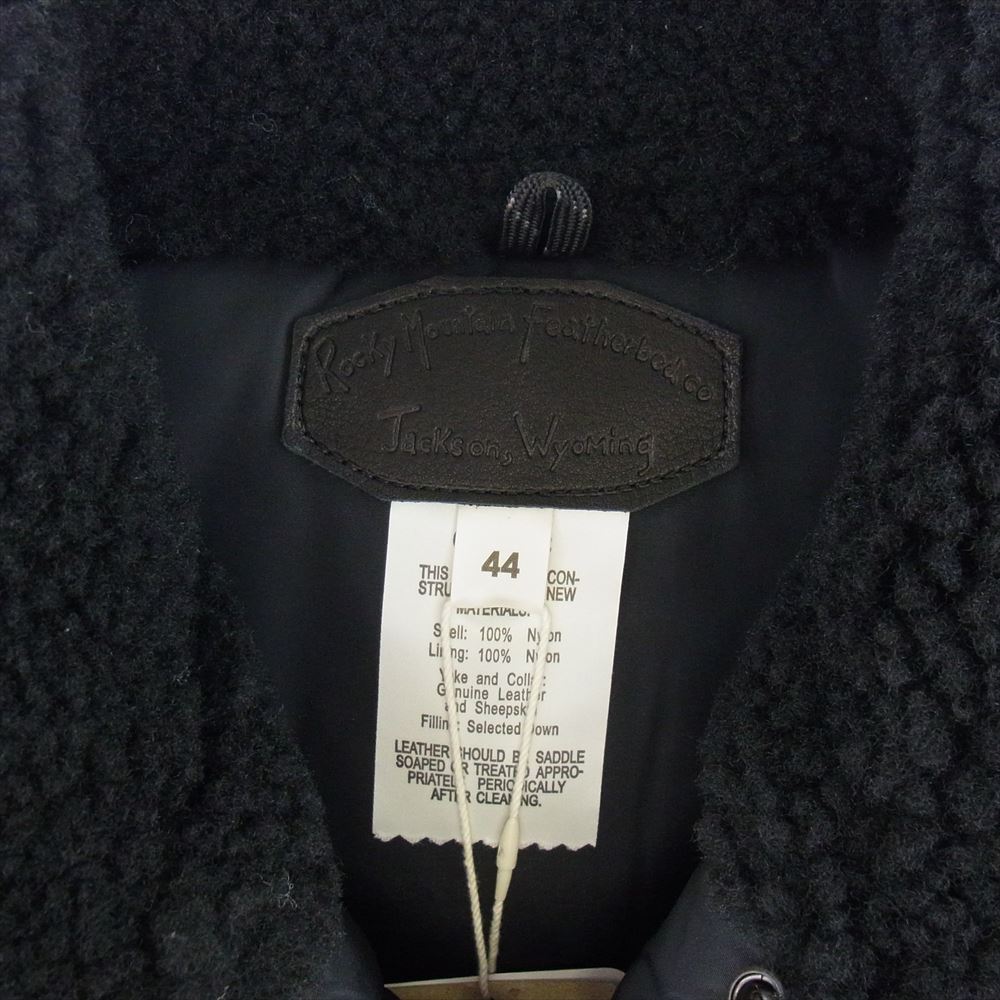 ロッキーマウンテンフェザーベッド  200-192-02 CHRISTY VEST クリスティー ダウンベスト 襟ボア ブラック系 44【新古品】【未使用】【中古】