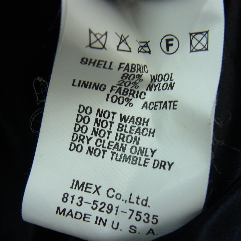 FIDELITY フェデリティー USA製 ウールメルトン Pコート ピーコート ブラック系 M【中古】