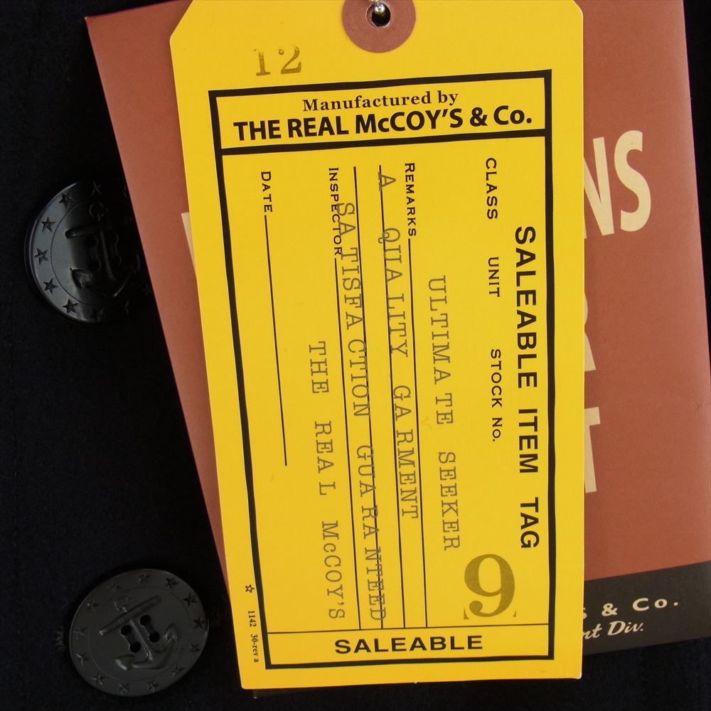 The REAL McCOY'S ザリアルマッコイズ 1913 Pコート ピーコート ネイビー系 34【中古】