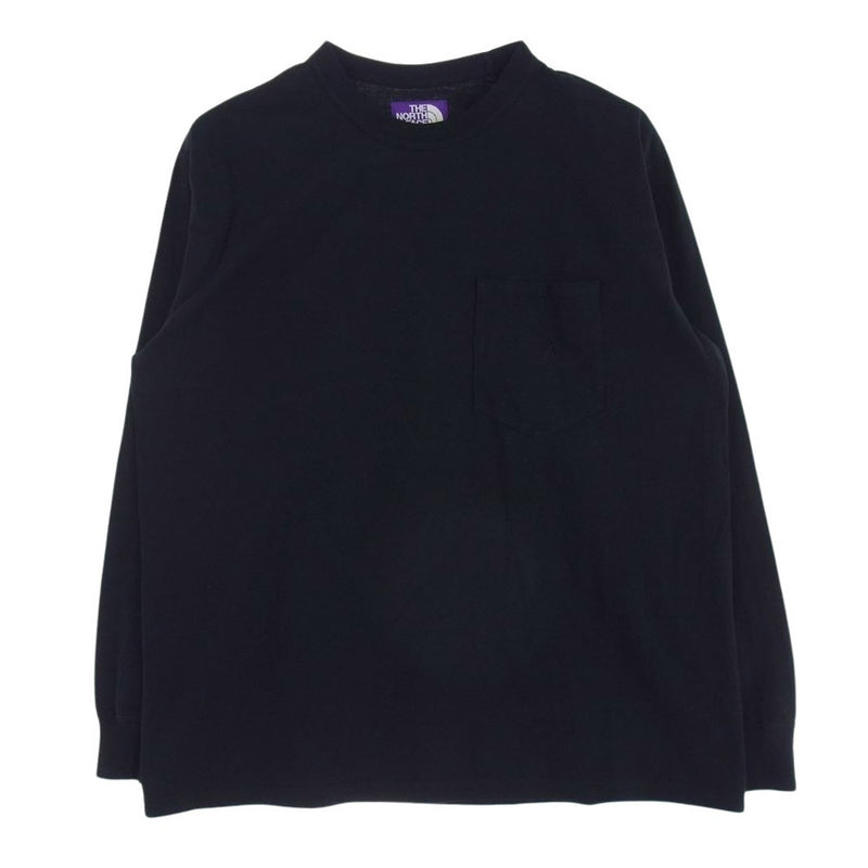 THE NORTH FACE ノースフェイス 23AW NT3365N 天竺素材  PURPLE LABEL 7oz Long Sleeve Pocket Tee パープル レーベル ロングスリーブ カットソー ブラック系 M【中古】