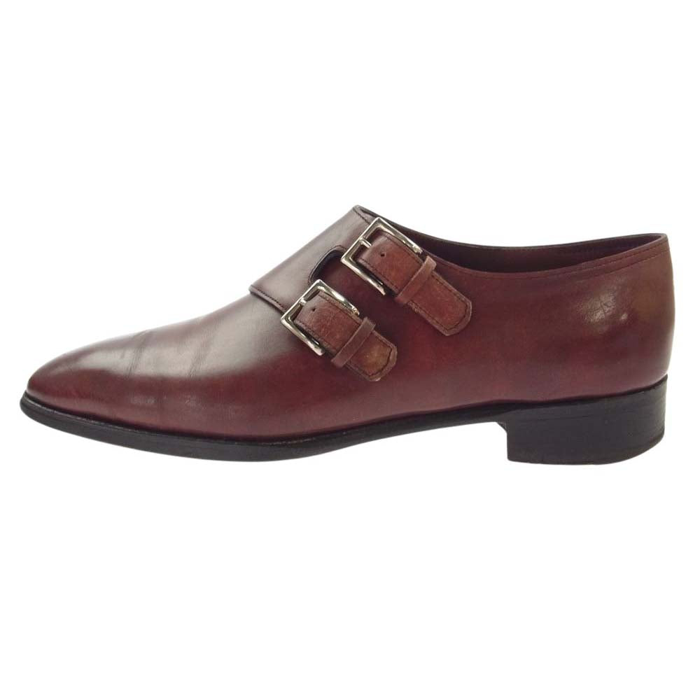 John Lobb ジョンロブ CHAPEL チャペル ダブルモンク レザーシューズ ブラウン エンジ系 6.5【中古】