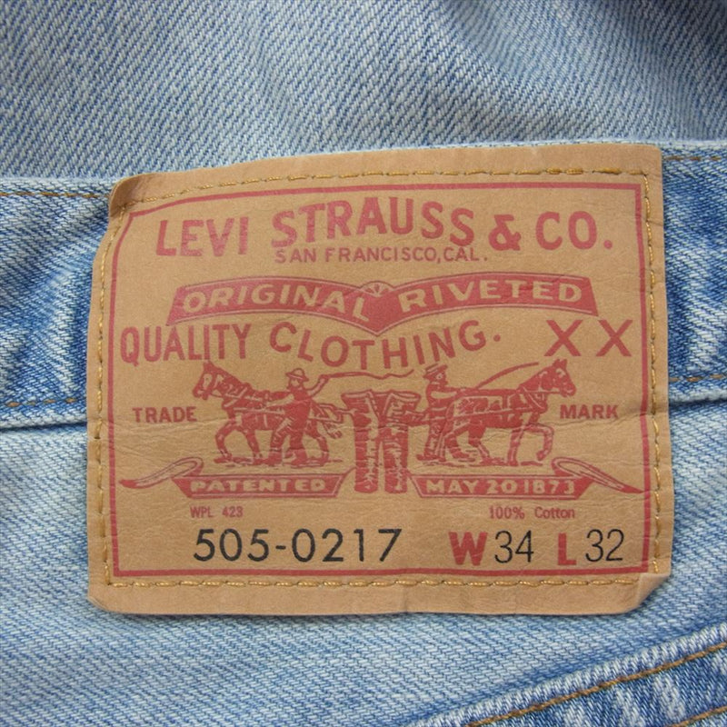 Levi's リーバイス 67505-0127 LVC 505-0217 赤耳 デニム パンツ インディゴブルー系 W34L32【中古】