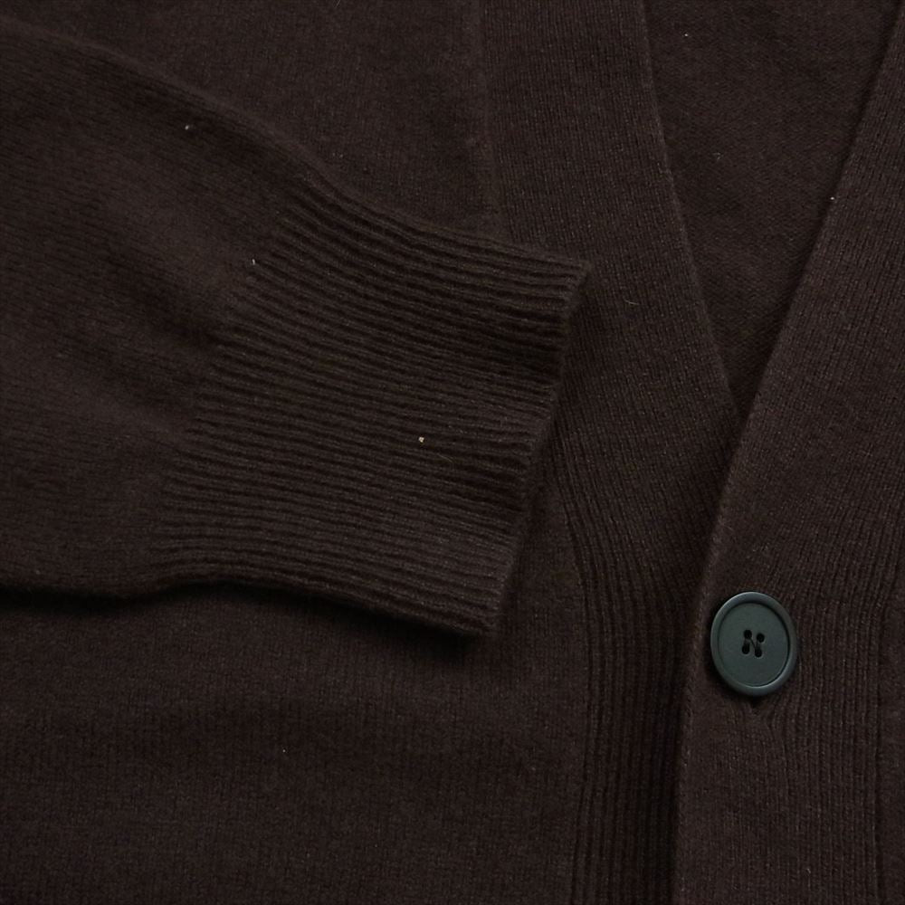 スタジオニコルソン SNM-773 AIRE ENGLISH LAMBSWOOL 7GG CARDIGAN イングリッシュ ラムウール カーディガン ダークブラウン系 M【中古】