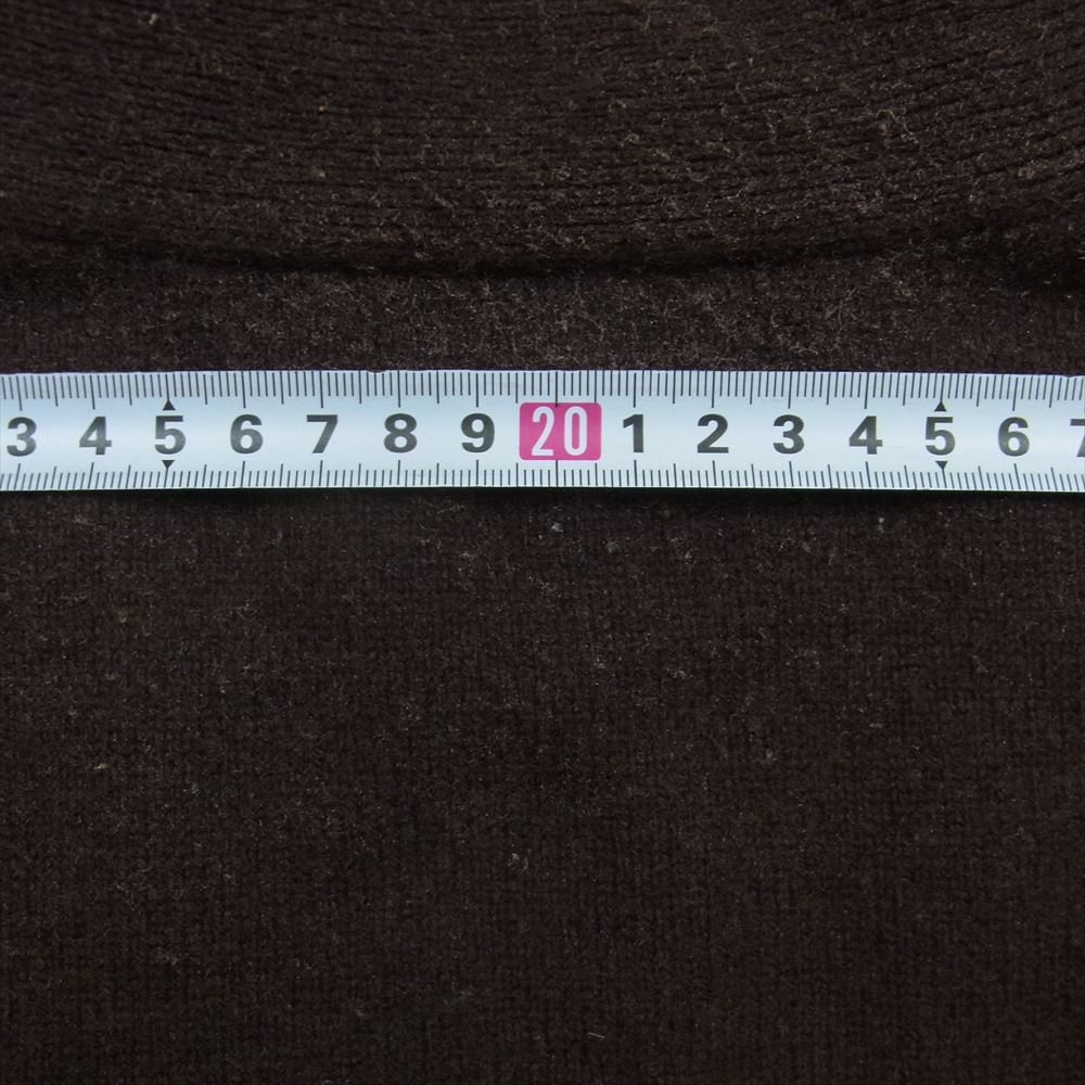 スタジオニコルソン SNM-773 AIRE ENGLISH LAMBSWOOL 7GG CARDIGAN イングリッシュ ラムウール カーディガン ダークブラウン系 M【中古】