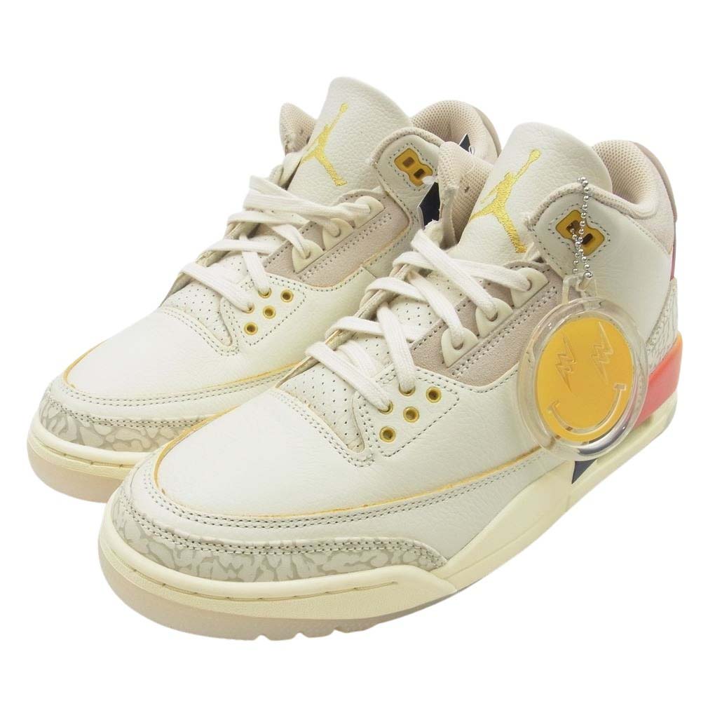 NIKE ナイキ FN0344-901  × J Balvin J バルヴィン フェイクバスターズ鑑定済 Air Jordan 3 Retro SP Sunset エアジョーダン3 レトロ SP サンセット スニーカー オフホワイト系 27cm【新古品】【未使用】【中古】