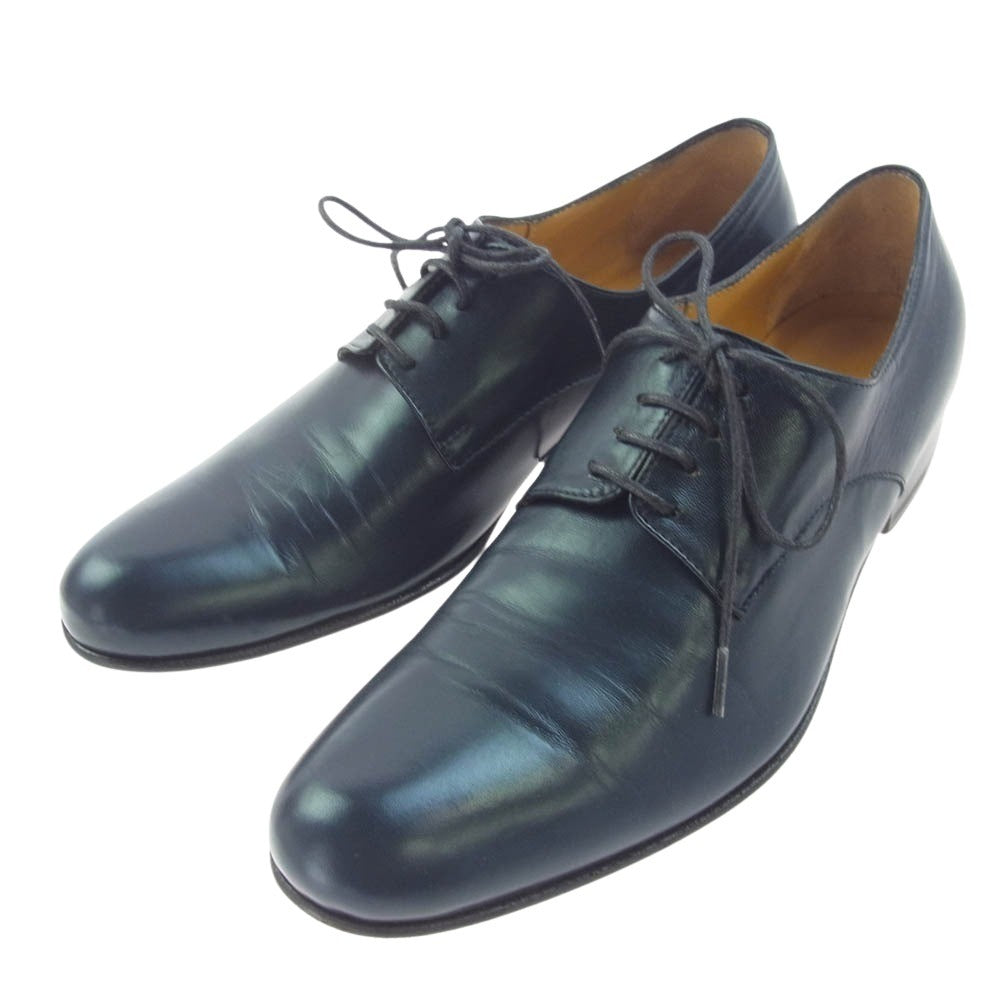 theory セオリー イタリア製 レザー ドレス シューズ ブラック系 ネイビー系 38【中古】