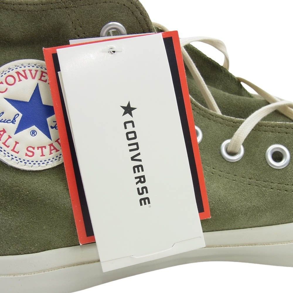 CONVERSE コンバース BEAUTY & YOUTH別注 ビューティーアンドユース オールスター スウェード スエード ハイカット スニーカー グリーン系 8【新古品】【未使用】【中古】