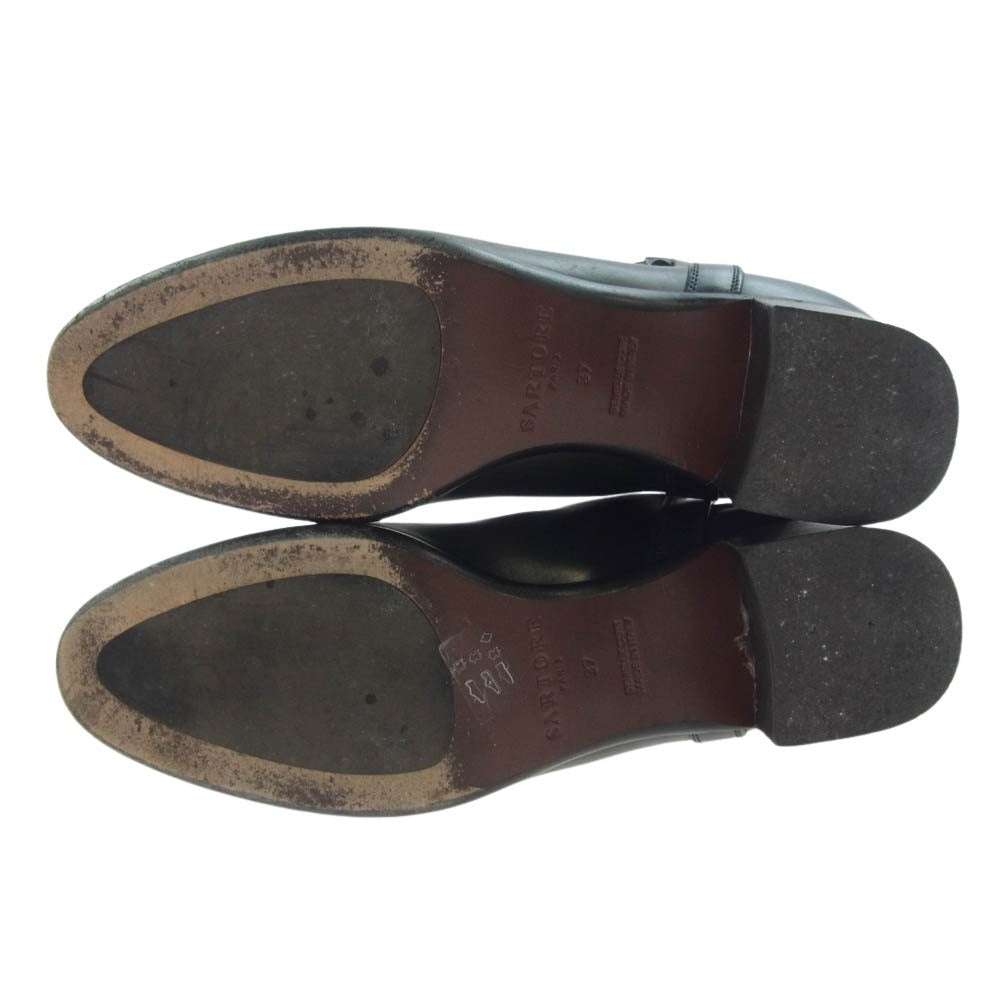 サルトル イタリア製 ビット ヒール ブーツ ブラック系 37【中古】