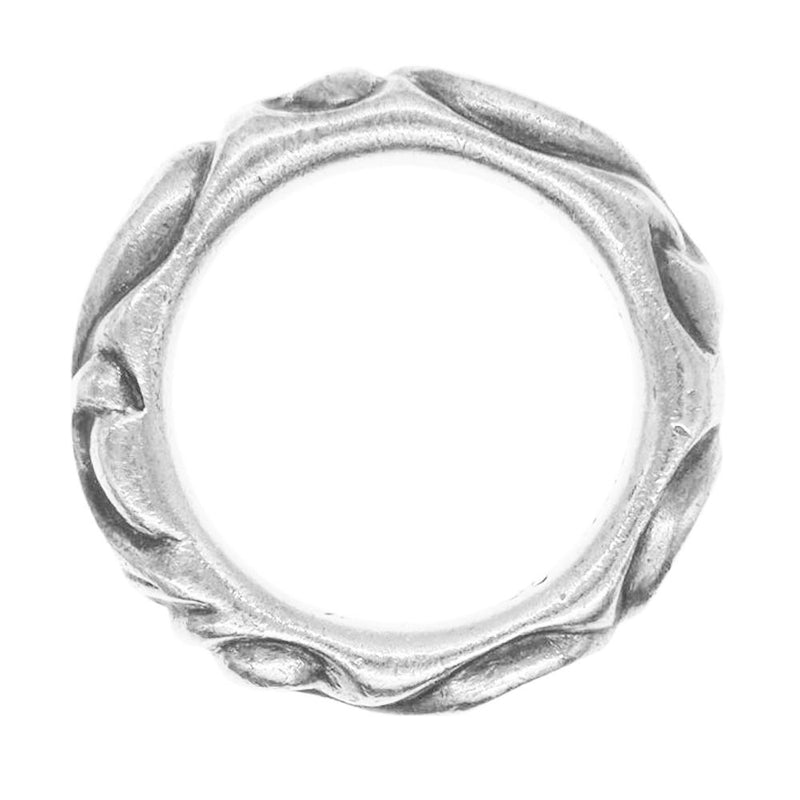 CHROME HEARTS クロムハーツ（原本無） SCRL BAND スクロール バンド リング シルバー系 19号【中古】