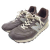 NEW BALANCE ニューバランス M574BRJ レザー ローカット スニーカー ブラウン ブラウン系 28cm【中古】