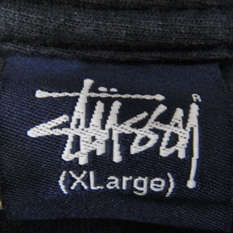 STUSSY ステューシー 90s OLD オールド キッズ フォト プリント Tシャツ 長袖 ネイビー系 L【中古】