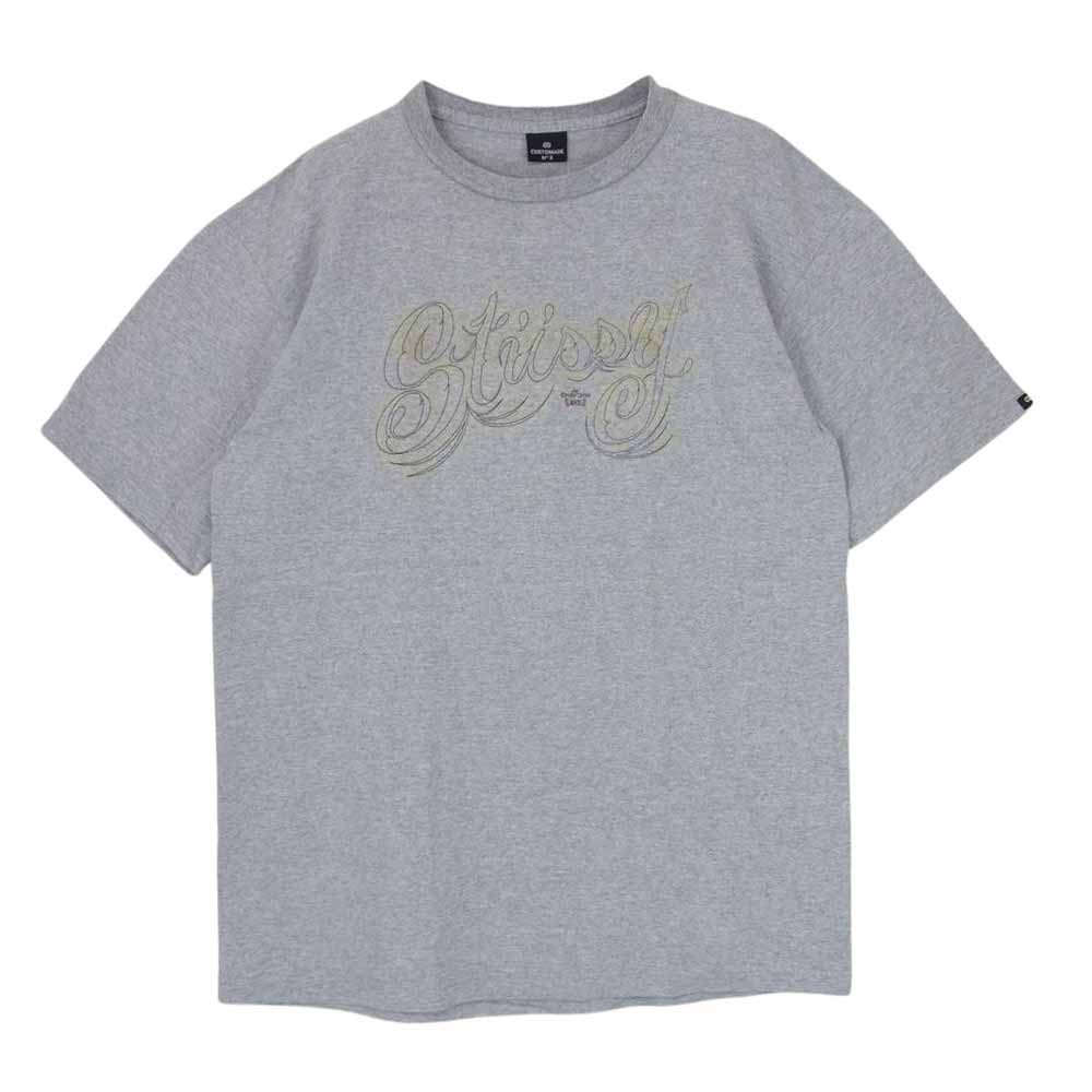 STUSSY ステューシー × TENDERLOIN テンダーロイン CUSTOMADE カスタメイド ロゴ プリント Tシャツ グレー系 NO3【中古】