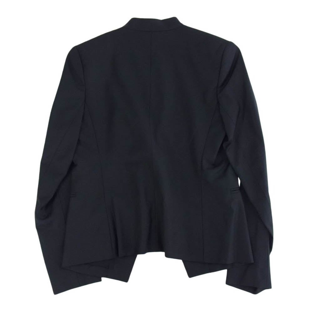 theory セオリー 03-9904120 theory luxe セオリーリュクス ノーカラー ジャケット セットアップ スーツ ブラック系 38【中古】