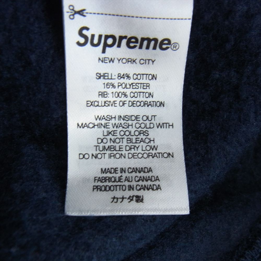 Supreme シュプリーム 22AW Capital Hooded Sweatshirt キャピタル フーデッド スウェット シャツ フーディー パーカー ネイビー系 L【中古】