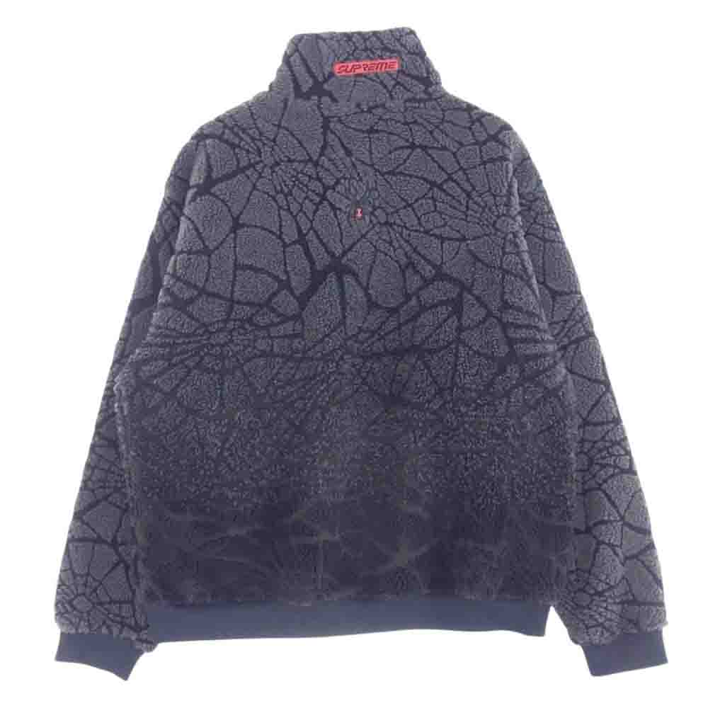 Supreme シュプリーム 22AW Spyder Web Polar Fleece Jacket スパイダー ウェブ ポーラー フリース ジャケット ブルゾン グレー系 L【美品】【中古】