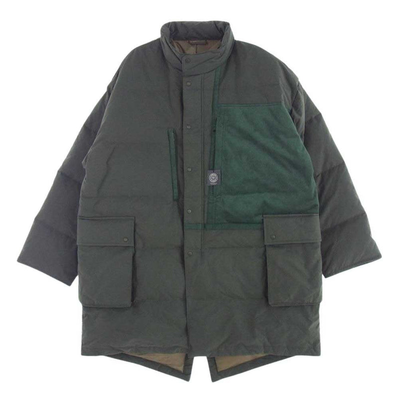 PORTER CLASSIC ポータークラシック PC-026-1984-52-3 WEATHER DOWN MILITARY COAT ウェザー ダウン ミリタリージャケット コート カーキ系 3【中古】