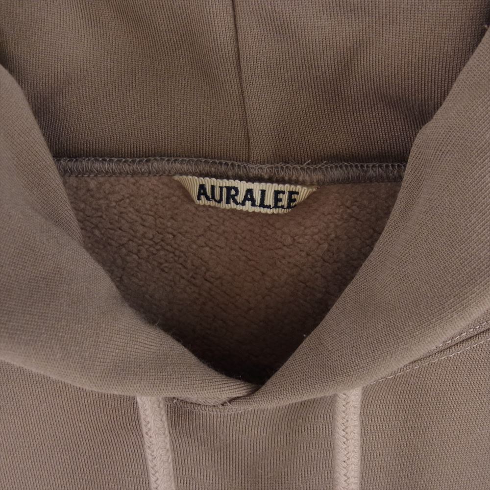 AURALEE オーラリー 19AW A9AP01PU BAGGY POLYESTER SWEAT P/O PARKA バギー ポリエステル スウェット パーカー フーディー ブラウン系 5【中古】